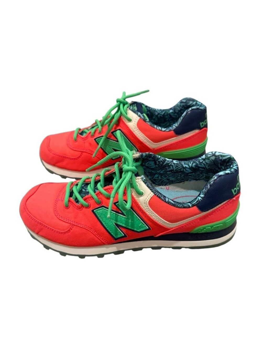New Balance Size 8 574 Luau Women’s Neon Athletic Shoes Sneakers *RT - Picture 5 of 10